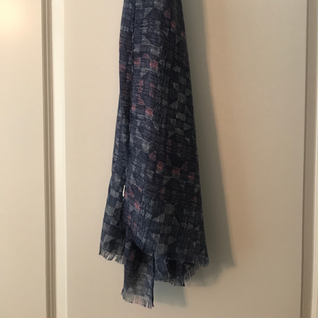 Blues With Pink Accent Scarf